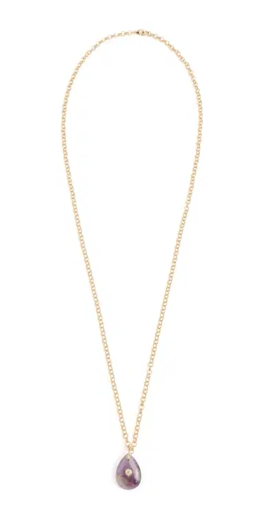 Alexa Leigh Celeste Pear Plum Necklace Purple One Size | Thumbnail 1 Alexa Leigh Celeste Pear Plum Necklace Purple One Size | Thumbnail 1