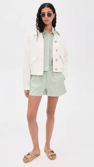 rag & bone Marin hort leeve tripe hirt grnst | Thumbnail 5 rag & bone Marin hort leeve tripe hirt grnst | Thumbnail 5