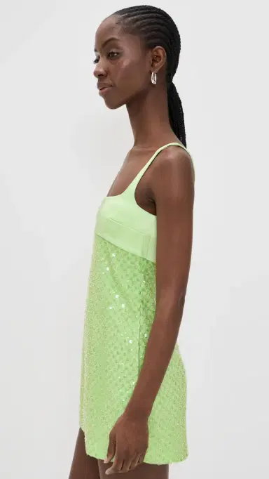 Retrofête Monyca Sequin Dress Pistachio | Thumbnail 4 Retrofête Monyca Sequin Dress Pistachio | Thumbnail 4