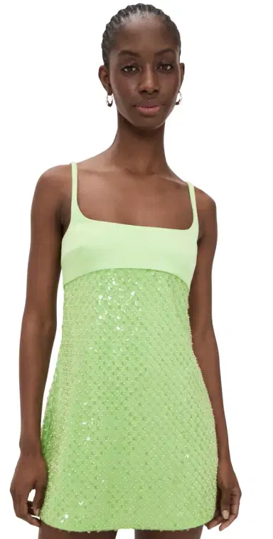 Retrofête Monyca Sequin Dress Pistachio | Thumbnail 1 Retrofête Monyca Sequin Dress Pistachio | Thumbnail 1