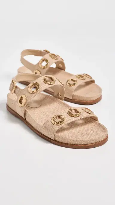 Larroudé Milan Sport Sandals Beige Raffia | Thumbnail 5 Larroudé Milan Sport Sandals Beige Raffia | Thumbnail 5