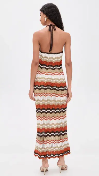 Runaway the Label Vernanza Knit Maxi Dress Orange ulti | Thumbnail 3 Runaway the Label Vernanza Knit Maxi Dress Orange ulti | Thumbnail 3
