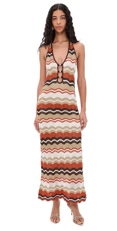 Runaway the Label Vernanza Knit Maxi Dress Orange ulti | Thumbnail 1 Runaway the Label Vernanza Knit Maxi Dress Orange ulti | Thumbnail 1