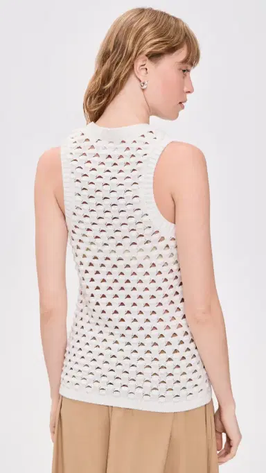 Aligne Jeanie Crochet Knitted Vest White S | Thumbnail 3 Aligne Jeanie Crochet Knitted Vest White S | Thumbnail 3
