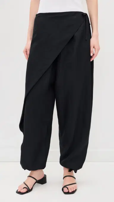 Polo Ralph Lauren Tie Front Wrap Pants Polo Black | Thumbnail 2 Polo Ralph Lauren Tie Front Wrap Pants Polo Black | Thumbnail 2