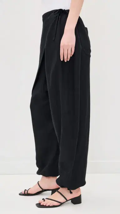 Polo Ralph Lauren Tie Front Wrap Pants Polo Black | Thumbnail 4 Polo Ralph Lauren Tie Front Wrap Pants Polo Black | Thumbnail 4