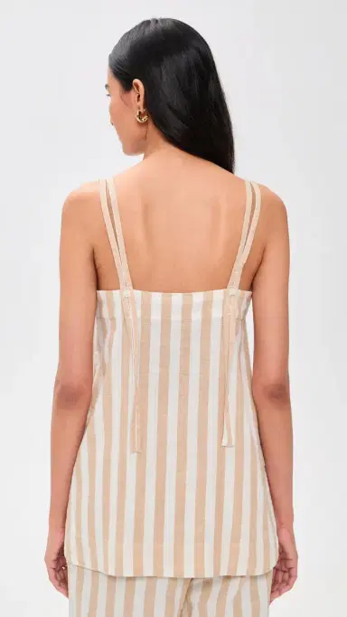 Marine Layer Hemp Tank Cream/Taupe tripe | Thumbnail 3 Marine Layer Hemp Tank Cream/Taupe tripe | Thumbnail 3