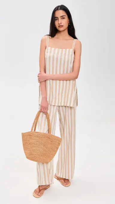 Marine Layer Hemp Tank Cream/Taupe tripe | Thumbnail 5 Marine Layer Hemp Tank Cream/Taupe tripe | Thumbnail 5