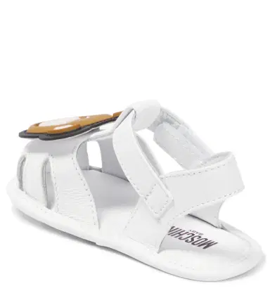 Moschino Kids Baby Teddy Bear leather sandals | Thumbnail 4 Moschino Kids Baby Teddy Bear leather sandals | Thumbnail 4