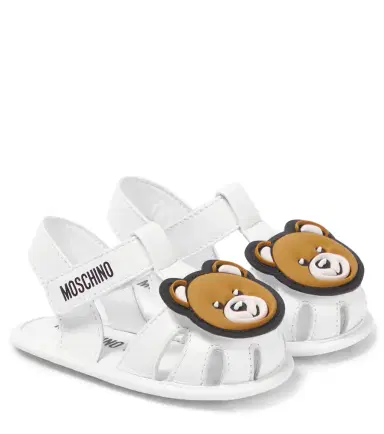 Moschino Kids Baby Teddy Bear leather sandals | Thumbnail 1 Moschino Kids Baby Teddy Bear leather sandals | Thumbnail 1