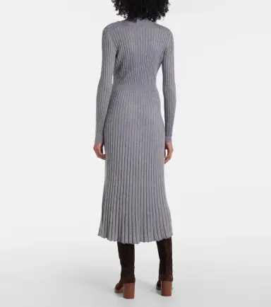 Gabriela Hearst Ardor ribbed-knit cashmere and silk polo dress | Thumbnail 2 Gabriela Hearst Ardor ribbed-knit cashmere and silk polo dress | Thumbnail 2
