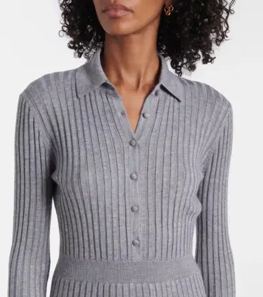 Gabriela Hearst Ardor ribbed-knit cashmere and silk polo dress | Thumbnail 5 Gabriela Hearst Ardor ribbed-knit cashmere and silk polo dress | Thumbnail 5