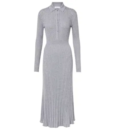 Gabriela Hearst Ardor ribbed-knit cashmere and silk polo dress | Thumbnail 1 Gabriela Hearst Ardor ribbed-knit cashmere and silk polo dress | Thumbnail 1