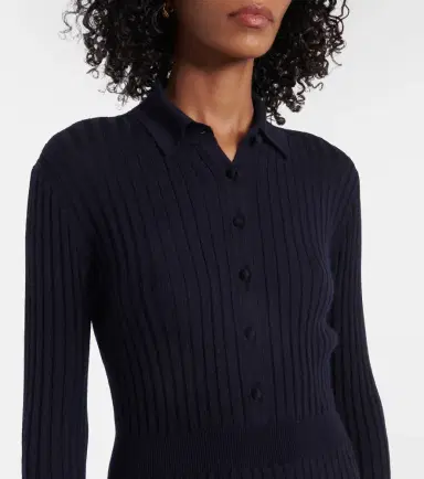 Gabriela Hearst Ardor ribbed-knit cashmere and silk polo dress | Thumbnail 4 Gabriela Hearst Ardor ribbed-knit cashmere and silk polo dress | Thumbnail 4