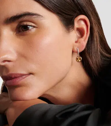 Foundrae Strength Mini 18kt yellow and white gold single hoop earring with diamonds | Thumbnail 5 Foundrae Strength Mini 18kt yellow and white gold single hoop earring with diamonds | Thumbnail 5