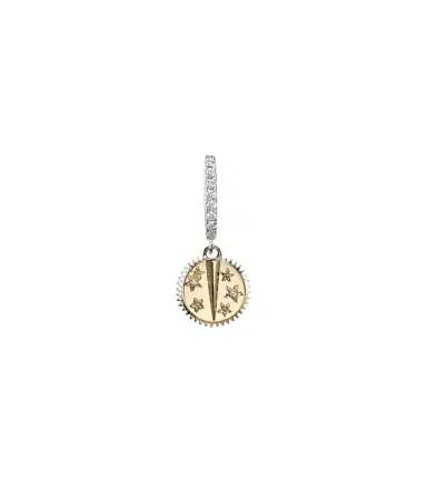 Foundrae Resilience Mini 18kt yellow and white gold single earring with diamonds | Thumbnail 1 Foundrae Resilience Mini 18kt yellow and white gold single earring with diamonds | Thumbnail 1