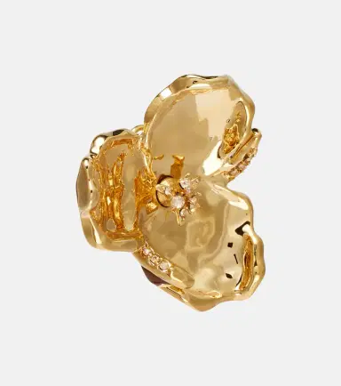 Oscar de la Renta Blossom crystal-embellished earrings | Thumbnail 2 Oscar de la Renta Blossom crystal-embellished earrings | Thumbnail 2