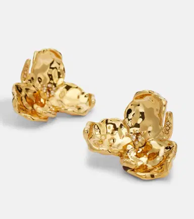 Oscar de la Renta Blossom crystal-embellished earrings | Thumbnail 3 Oscar de la Renta Blossom crystal-embellished earrings | Thumbnail 3