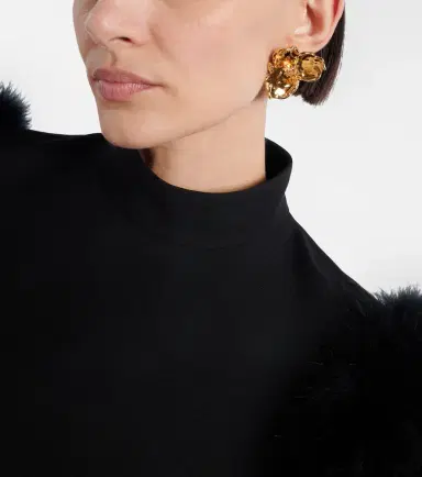 Oscar de la Renta Blossom crystal-embellished earrings | Thumbnail 5 Oscar de la Renta Blossom crystal-embellished earrings | Thumbnail 5