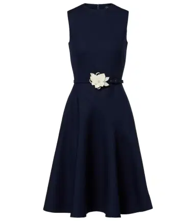 Oscar de la Renta Belted wool-blend midi dress | Thumbnail 1 Oscar de la Renta Belted wool-blend midi dress | Thumbnail 1