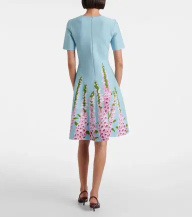 Oscar de la Renta Floral jacquard minidress | Thumbnail 4 Oscar de la Renta Floral jacquard minidress | Thumbnail 4