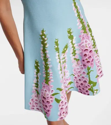 Oscar de la Renta Floral jacquard minidress | Thumbnail 5 Oscar de la Renta Floral jacquard minidress | Thumbnail 5