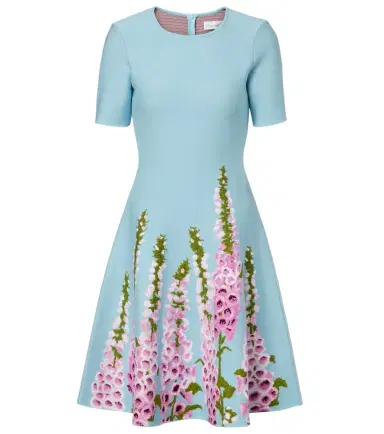 Oscar de la Renta Floral jacquard minidress | Thumbnail 1 Oscar de la Renta Floral jacquard minidress | Thumbnail 1