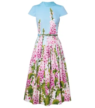 Oscar de la Renta Floral cotton-blend poplin midi dress | Thumbnail 1 Oscar de la Renta Floral cotton-blend poplin midi dress | Thumbnail 1