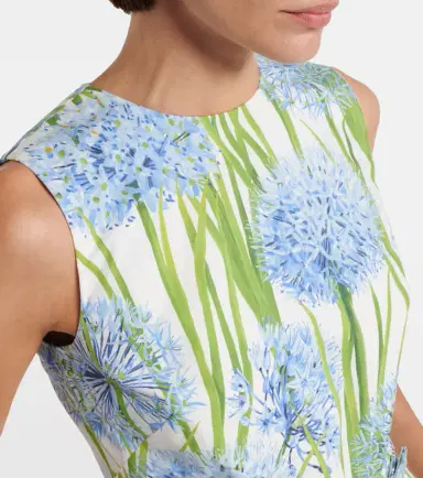 Oscar de la Renta Floral cotton-blend poplin midi dress | Thumbnail 6 Oscar de la Renta Floral cotton-blend poplin midi dress | Thumbnail 6