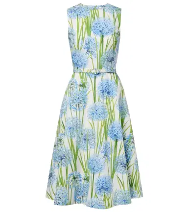 Oscar de la Renta Floral cotton-blend poplin midi dress | Thumbnail 1 Oscar de la Renta Floral cotton-blend poplin midi dress | Thumbnail 1