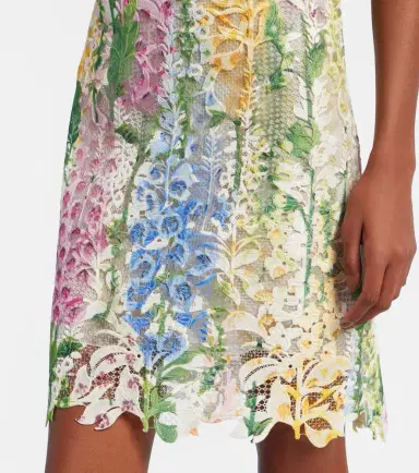 Oscar de la Renta Floral lace minidress | Thumbnail 4 Oscar de la Renta Floral lace minidress | Thumbnail 4