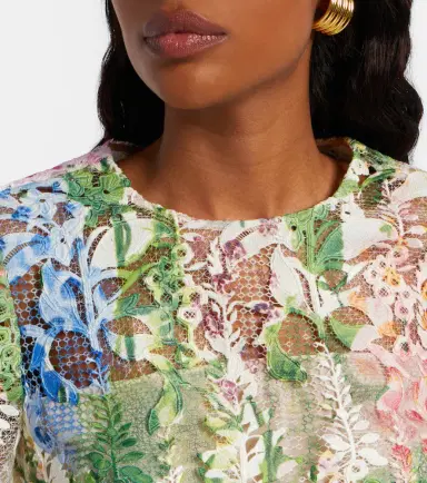 Oscar de la Renta Floral lace minidress | Thumbnail 5 Oscar de la Renta Floral lace minidress | Thumbnail 5