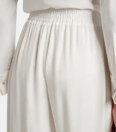 Oscar de la Renta Mid-rise silk straight pants | Thumbnail 4 Oscar de la Renta Mid-rise silk straight pants | Thumbnail 4