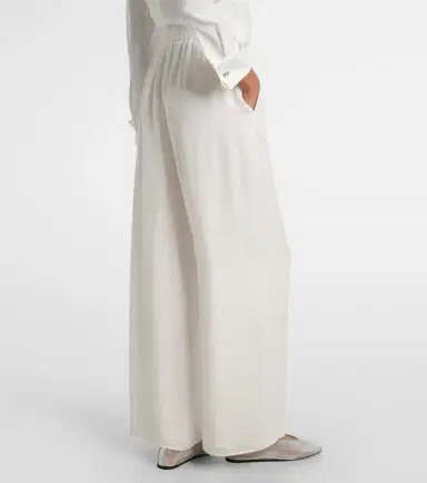Oscar de la Renta Mid-rise silk straight pants | Thumbnail 5 Oscar de la Renta Mid-rise silk straight pants | Thumbnail 5