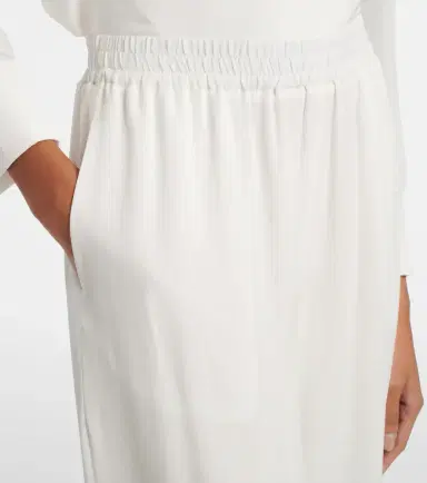 Oscar de la Renta Mid-rise silk straight pants | Thumbnail 6 Oscar de la Renta Mid-rise silk straight pants | Thumbnail 6