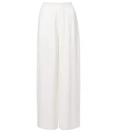 Oscar de la Renta Mid-rise silk straight pants | Thumbnail 1 Oscar de la Renta Mid-rise silk straight pants | Thumbnail 1