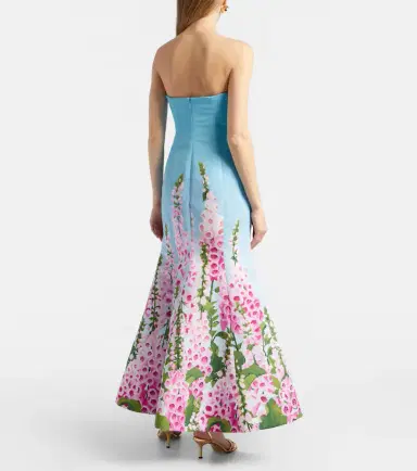 Oscar de la Renta Foxglove corset gown | Thumbnail 4 Oscar de la Renta Foxglove corset gown | Thumbnail 4