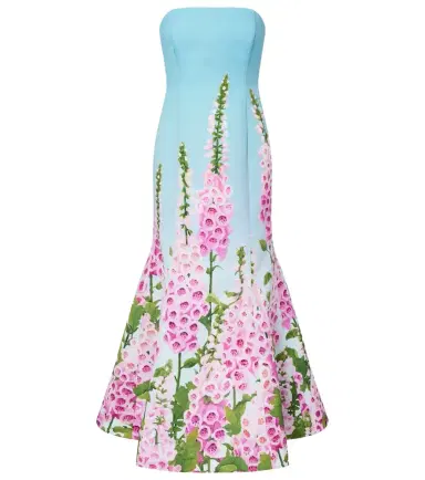 Oscar de la Renta Foxglove corset gown | Thumbnail 1 Oscar de la Renta Foxglove corset gown | Thumbnail 1