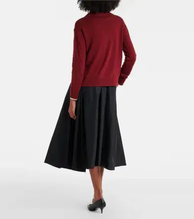 'S Max Mara Baschi pleated cotton-blend midi skirt | Thumbnail 5 'S Max Mara Baschi pleated cotton-blend midi skirt | Thumbnail 5