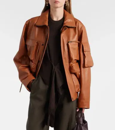 Lemaire Leather blouson jacket | Thumbnail 3 Lemaire Leather blouson jacket | Thumbnail 3