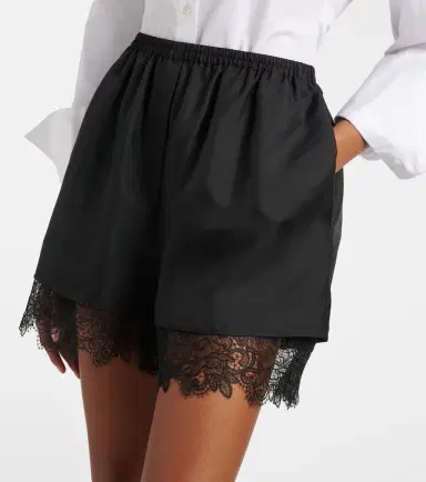 Rohe Róhe Lace-trimmed silk shorts | Thumbnail 3 Rohe Róhe Lace-trimmed silk shorts | Thumbnail 3