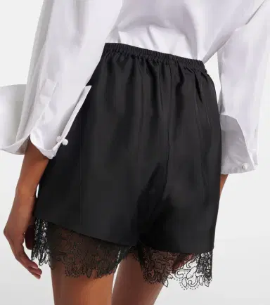 Rohe Róhe Lace-trimmed silk shorts | Thumbnail 4 Rohe Róhe Lace-trimmed silk shorts | Thumbnail 4