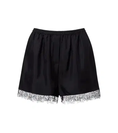 Rohe Róhe Lace-trimmed silk shorts | Thumbnail 1 Rohe Róhe Lace-trimmed silk shorts | Thumbnail 1