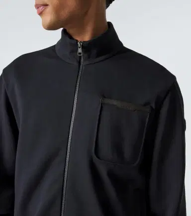 Moncler Cotton-blend zip-up sweater | Thumbnail 2 Moncler Cotton-blend zip-up sweater | Thumbnail 2