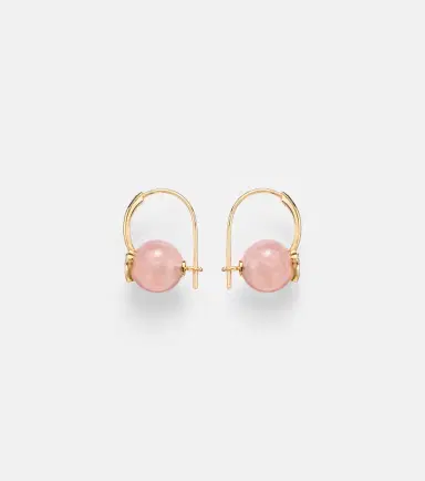Sydney Evan 14kt gold earrings with diamonds and morganites | Thumbnail 4 Sydney Evan 14kt gold earrings with diamonds and morganites | Thumbnail 4