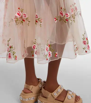 Simone Rocha Patchwork sheer organza midi dress | Thumbnail 4 Simone Rocha Patchwork sheer organza midi dress | Thumbnail 4