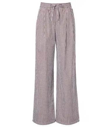 Dolce & Gabbana Striped cotton and silk wide-leg pants | Thumbnail 1 Dolce & Gabbana Striped cotton and silk wide-leg pants | Thumbnail 1