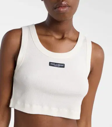 Dolce & Gabbana Logo cotton jersey crop top | Thumbnail 3 Dolce & Gabbana Logo cotton jersey crop top | Thumbnail 3