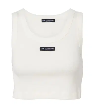 Dolce & Gabbana Logo cotton jersey crop top | Thumbnail 1 Dolce & Gabbana Logo cotton jersey crop top | Thumbnail 1