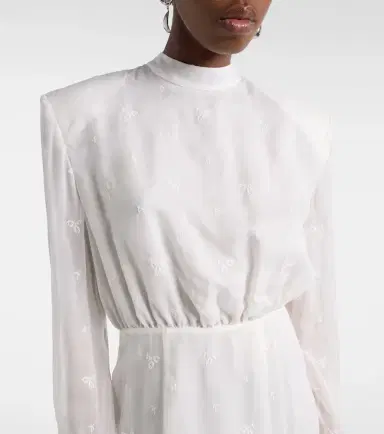 Magda Butrym Embroidered silk, wool and cotton-blend midi dress | Thumbnail 3 Magda Butrym Embroidered silk, wool and cotton-blend midi dress | Thumbnail 3